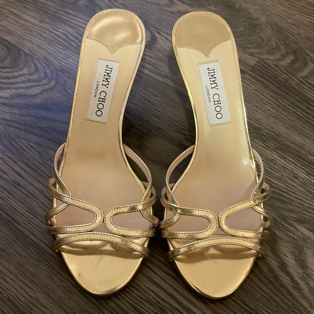⏩ Gold Jimmy Choo Heels